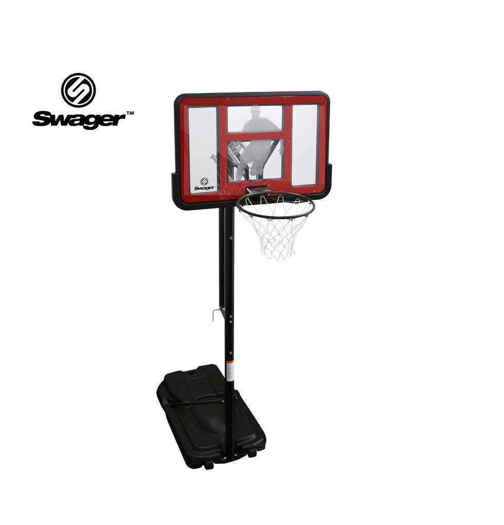 מתקן כדורסל לוח שקוף וחישוק להטבעה דגם 3021 SWAGER SK1