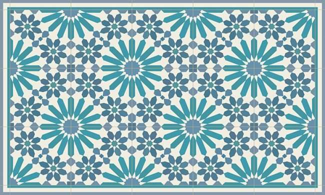 שטיח פיויסי מרקש כחול וטורקיז