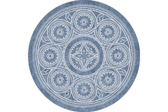 שטיח פיויסי עגול סאנה כחול