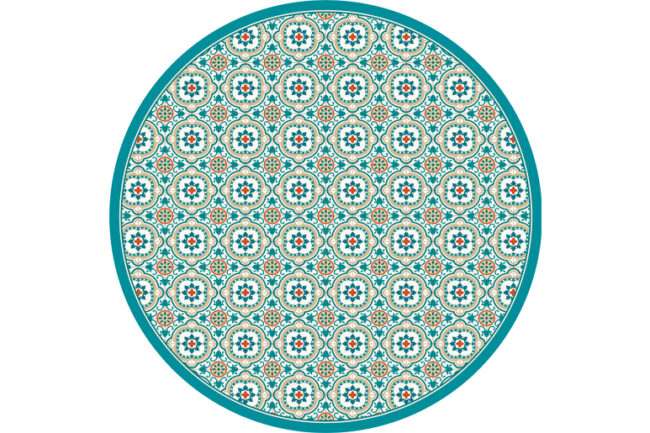 שטיח פיויסי עגול איזבלה טורקיז