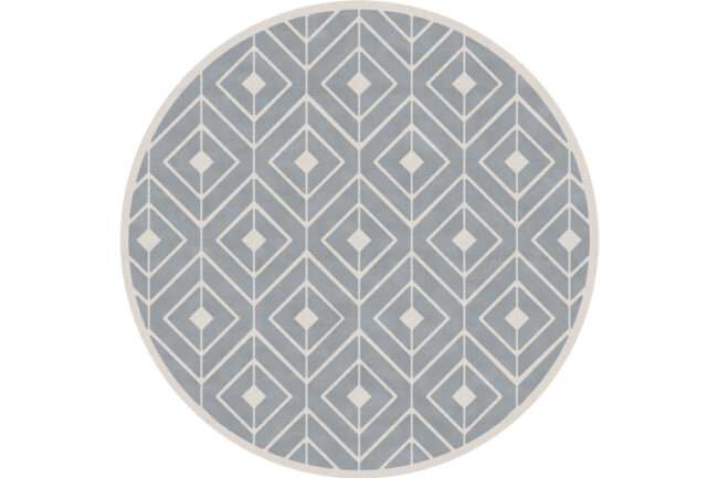 שטיח פיויסי עגול קאיה מלא אפור