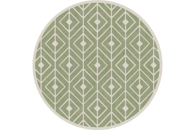 שטיח פיויסי עגול קאיה מלא ירוק