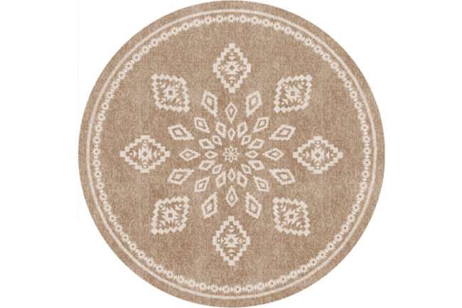 שטיח פיויסי עגול סמארה חום