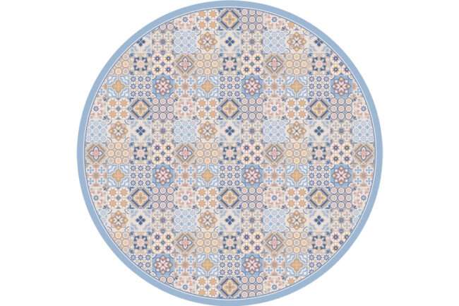 שטיח פיויסי עגול רותם כחול