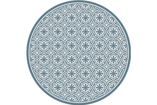 שטיח פיויסי עגול טוסקנה כחול