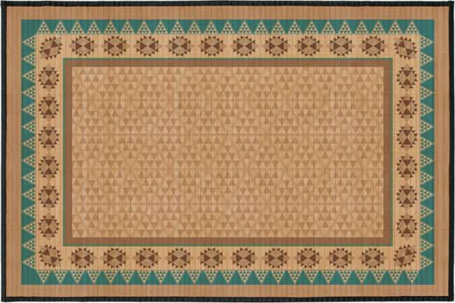 שטיח במבוק אינקה טורקיז