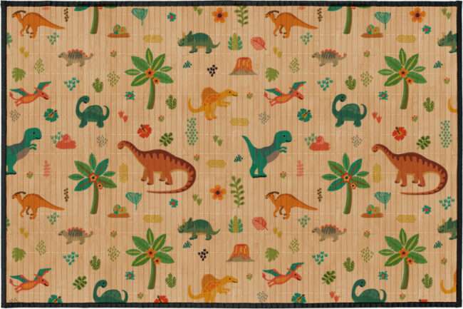 שטיח במבוק דינוזאורים צבעוני