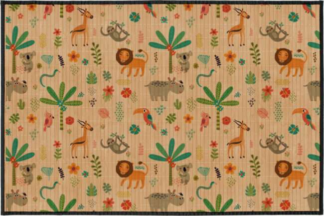 שטיח במבוק ג'ונגל צבעוני