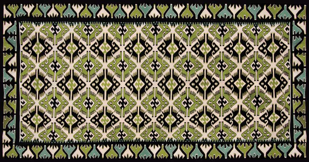 שטיח פיויסי עבה מוסקט ירוק