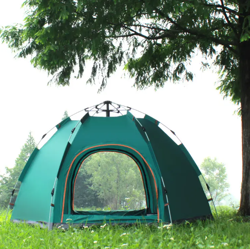 אוהל פתיחה מהירה משושה ירוק זוגי פלאיה